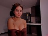Shy girl undress and show big ass on cam p2