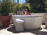 Priscilla Betti Nude in the Pool