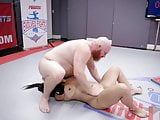Nude wrestling match and sex fight Song Lee vs Thor